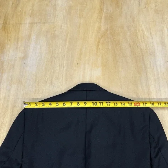 Lauren Ralph Lauren Blazer Jacket Sport Coat Mens 36R Wool Black Metal Buttons